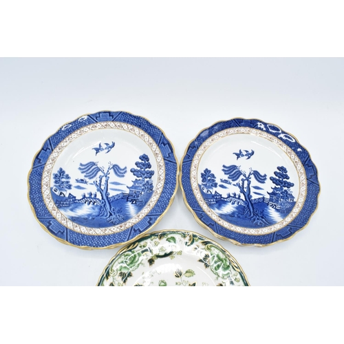 94 - A collection of Booths blue and white 8'' Real Old Willow plates x 3, 2 x 8.5'' shallow bowls and a ... 