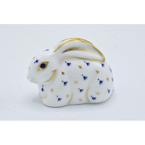 99 - Royal Crown Derby paperweight in the form of a rabbit. First quality with gold stopper. In good cond... 