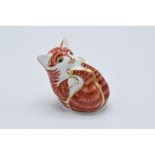 99C - Royal Crown Derby paperweight in the form of a Ginger Kitten. 6.5cm tall. With box and cert. 584/150... 