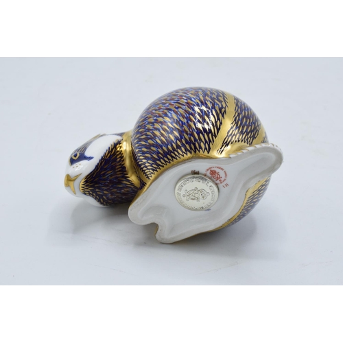 99J - Royal Crown Derby paperweight in the form of a Badger. 11cm long. First quality with stopper. In goo... 