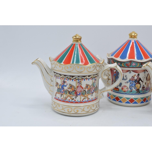 80B - A collection of James Sadler teapots to include Carousel, Circus and Carousel (3). In good condition... 