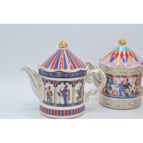 80C - A collection of James Sadler teapots to include Circus, Band Stand and the Circus (3). In good condi... 