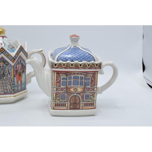 80D - A collection of James Sadler teapots to include The Old Forge, Elizabethan House and Elizabeth I Que... 