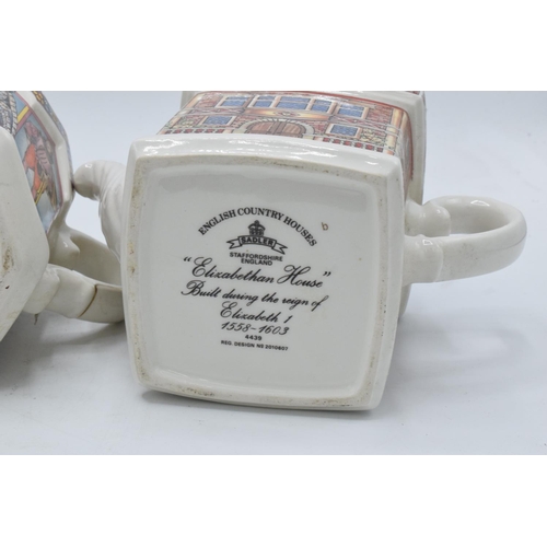 80D - A collection of James Sadler teapots to include The Old Forge, Elizabethan House and Elizabeth I Que... 