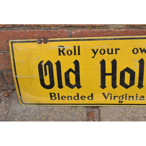 230C - A vintage 20th century advertising sign 'Roll your own with Old Holburn Blended Virginia Tobacco'. 6... 