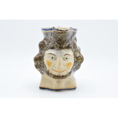 64 - 19th century Pratt Ware unusal face mask/ character jug. Generally in good condition for it's age wi... 