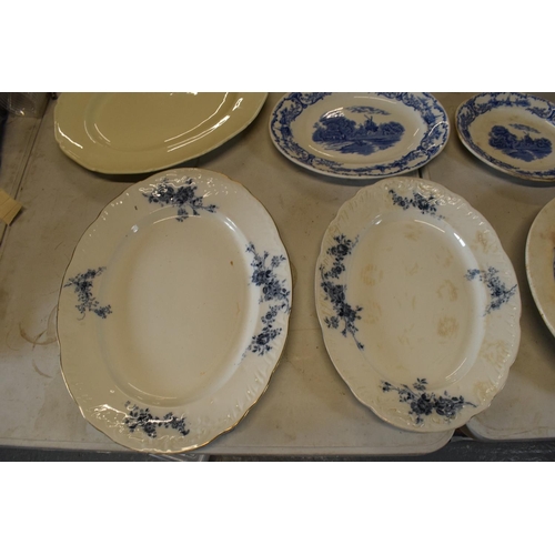 23 - A collection of 19th/20th century meat trays and platters to include Delph Grimwade, Booths, T B & S... 