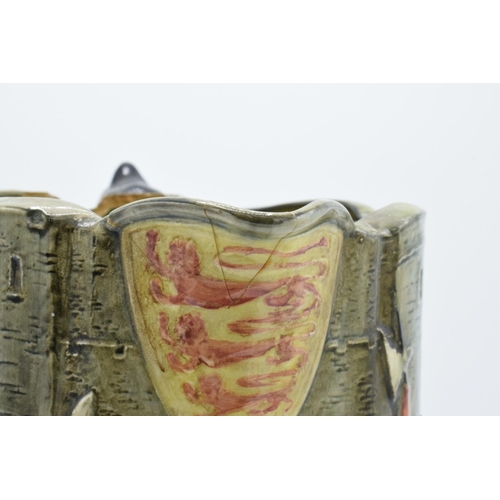 136 - Royal Doulton embossed jug 'The Tower of London' jug 'It keeps Solemn Watch and Ward' with certifica... 