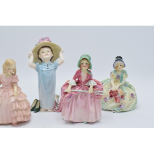 138 - A collection of Royal Doulton figures to include Monica HN1458 a/f, Rose a/f, Bo Peep HN1811 a/f, Ba... 