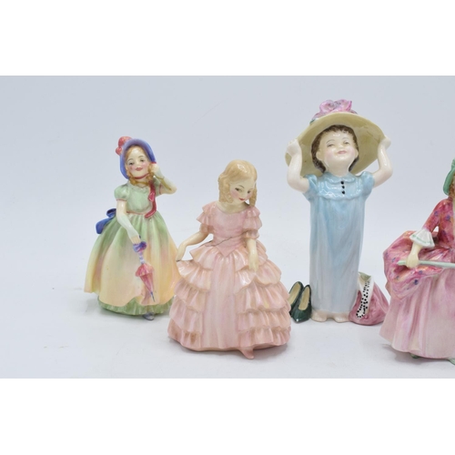 138 - A collection of Royal Doulton figures to include Monica HN1458 a/f, Rose a/f, Bo Peep HN1811 a/f, Ba... 