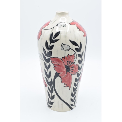 86 - Burslem Pottery stoneware trial vase in the Poppies design