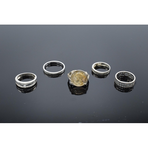 302 - A collection of silver 925 rings to consist of various sizes and designs, some are set with semi-pre... 