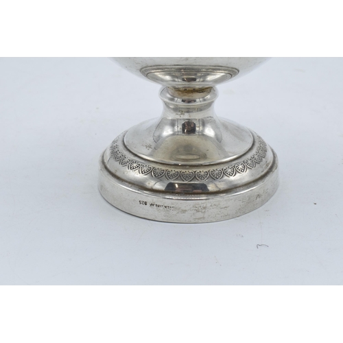 318 - A Sterling 925 silver lidded caviar pot marked 'Sterling 925' to the base. Weight 130.2 grams. 13cm ... 