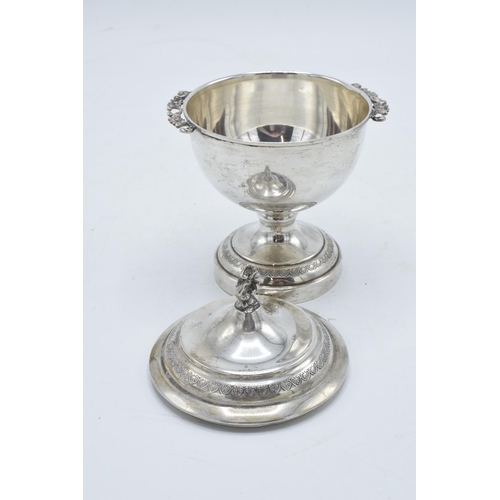 318 - A Sterling 925 silver lidded caviar pot marked 'Sterling 925' to the base. Weight 130.2 grams. 13cm ... 