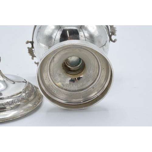 318 - A Sterling 925 silver lidded caviar pot marked 'Sterling 925' to the base. Weight 130.2 grams. 13cm ... 