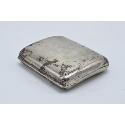 329 - A silver cigarette case hallmarked for London 1912. 91.6 grams.