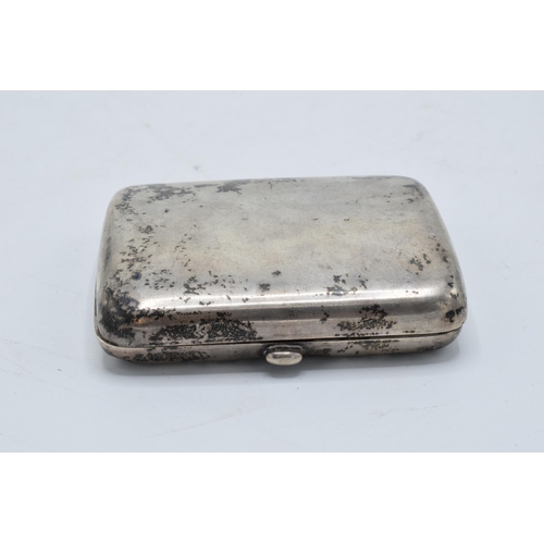 329 - A silver cigarette case hallmarked for London 1912. 91.6 grams.