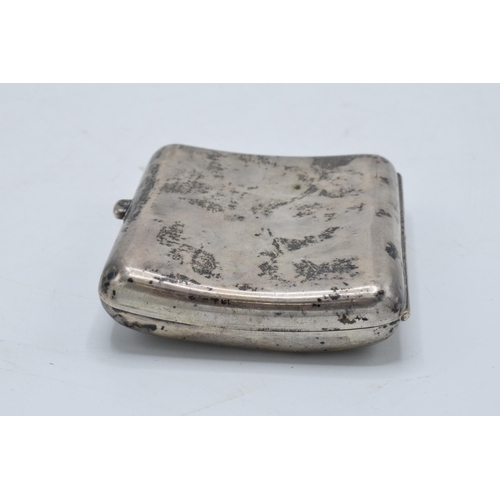 329 - A silver cigarette case hallmarked for London 1912. 91.6 grams.