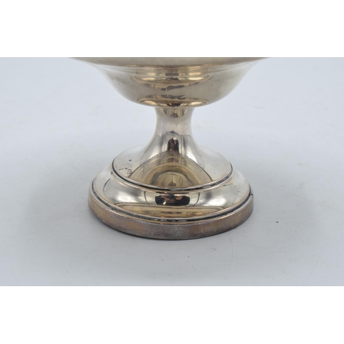 334 - A loaded silver comport hallmarked for Birmingham 1920 or 1945. 14cm diameter. In good condition wit... 