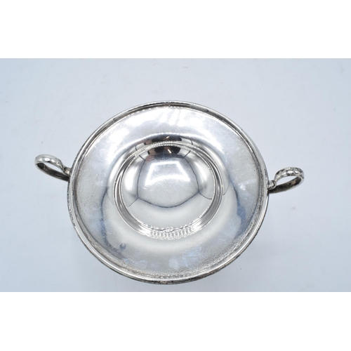 344 - A silver comport / footed bowl hallmarked for London 1912. 115.0 grams. In good condition. 9.5cm tal... 