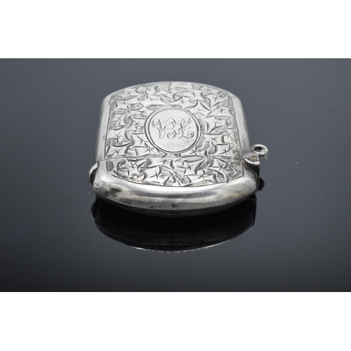 359 - Silver vesta case hallmarked for Birmingham 1910. 24.8 grams. In good condition with expected wear a... 