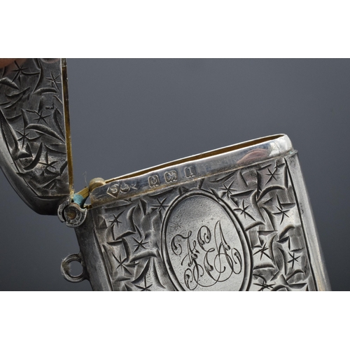 359 - Silver vesta case hallmarked for Birmingham 1910. 24.8 grams. In good condition with expected wear a... 