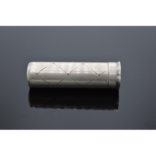 397 - Scandinavian silver lipstick holder / tube. 5.5cm long. 31.0 grams gross weight.