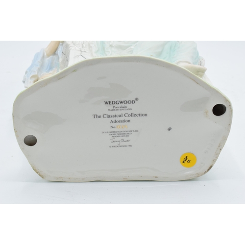 119 - Large Wedgwood figure 'Adoration' from the Classical Collection. Number 1039/3000. 30cm tall. In goo... 