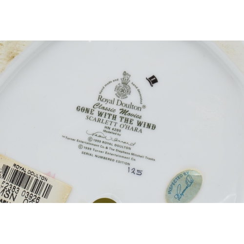 128 - Royal Doulton lady figure Scarlett O'Hara - Gone With the Wind HN4200. Number 125. In good condition... 