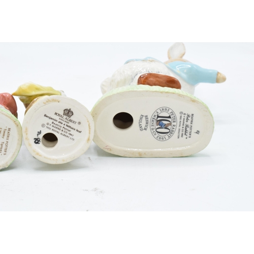 145 - A collection of Beatrix Potter figures to include Beswick large Peter Rabbit, Timmy Tiptoes and Tom ... 