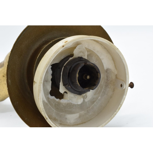 154A - An Art-Deco nude figural lamp base with the lady supporting the light shade with impressed 'Limousin... 