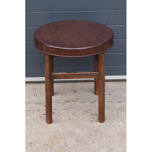 65A - An Art Deco bakelite and
beech occasional table. Circa 1930 and
stamped on the underside ‘GB Ltd HW’... 