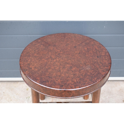 65A - An Art Deco bakelite and
beech occasional table. Circa 1930 and
stamped on the underside ‘GB Ltd HW’... 