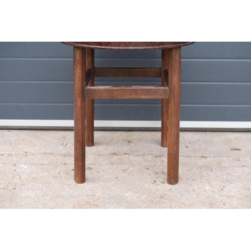 65A - An Art Deco bakelite and
beech occasional table. Circa 1930 and
stamped on the underside ‘GB Ltd HW’... 