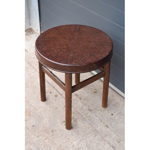 65A - An Art Deco bakelite and
beech occasional table. Circa 1930 and
stamped on the underside ‘GB Ltd HW’... 