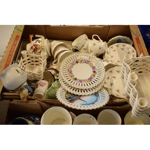 10I - A mixed collection of items to include Wedgwood, 19th century pottery, coronation mugs, a floral ros... 