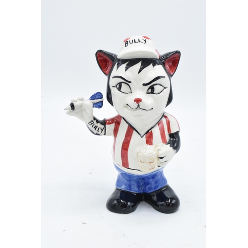 100 - Lorna Bailey model of Bully the Darts Playing Cat. 16cm tall. In good condition with no obvious dama... 