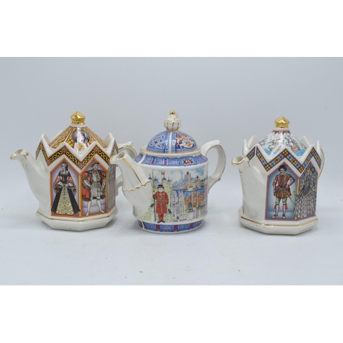 105 - A collection of Sadler Teapots to include Henry VIII and his Six Wives, Elizabeth I Queen of England... 