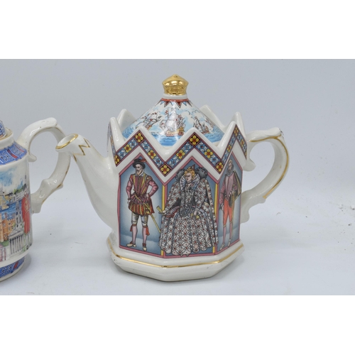 105 - A collection of Sadler Teapots to include Henry VIII and his Six Wives, Elizabeth I Queen of England... 