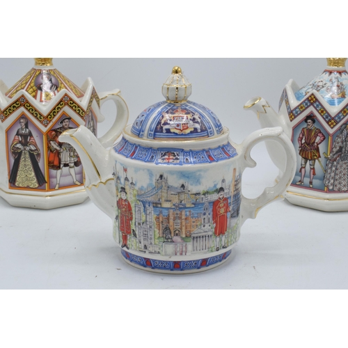 105 - A collection of Sadler Teapots to include Henry VIII and his Six Wives, Elizabeth I Queen of England... 