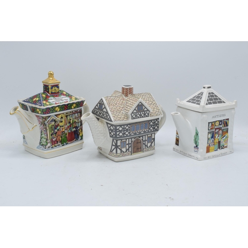 107 - A collection of Sadler Teapots to include Tudor House, A Christmas Carol and a Wade English Life tea... 