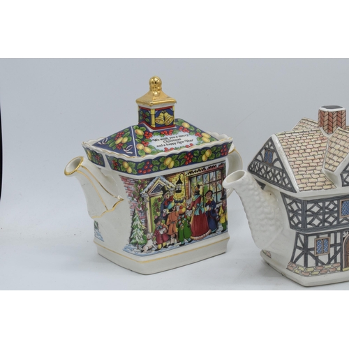 107 - A collection of Sadler Teapots to include Tudor House, A Christmas Carol and a Wade English Life tea... 