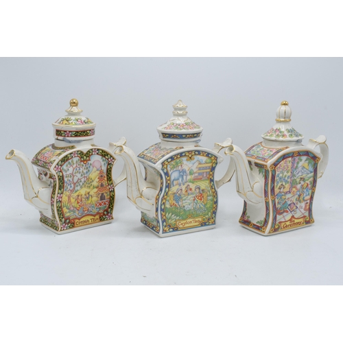 108 - A collection of Sadler The World of Tea Collection teapots to include Tea Ceremony, Ceylon Tea and C... 