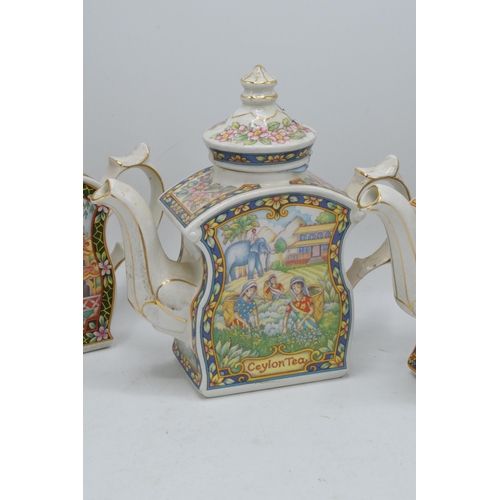 108 - A collection of Sadler The World of Tea Collection teapots to include Tea Ceremony, Ceylon Tea and C... 