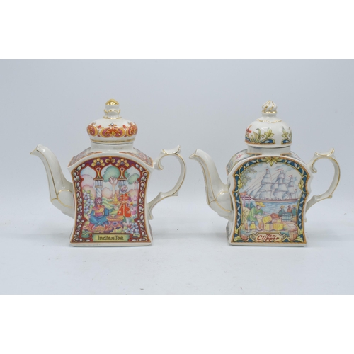 109 - A collection of Sadler The World of Tea Collection teapots to include Tea Clipper and Indian Tea (2)... 