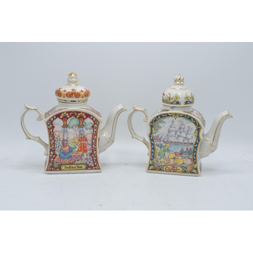 109 - A collection of Sadler The World of Tea Collection teapots to include Tea Clipper and Indian Tea (2)... 