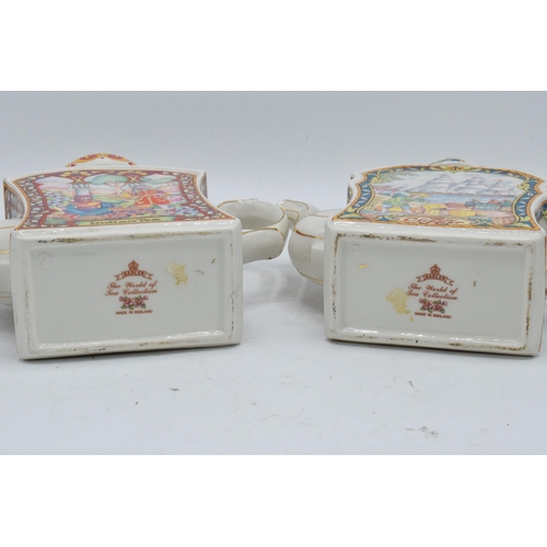 109 - A collection of Sadler The World of Tea Collection teapots to include Tea Clipper and Indian Tea (2)... 