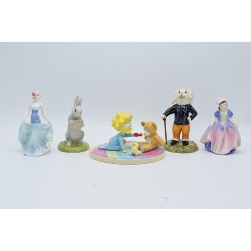 114 - A collection of pottery to include Royal Doulton figures Dinky Do HN1678, Rabbit reads the plan, Lea... 