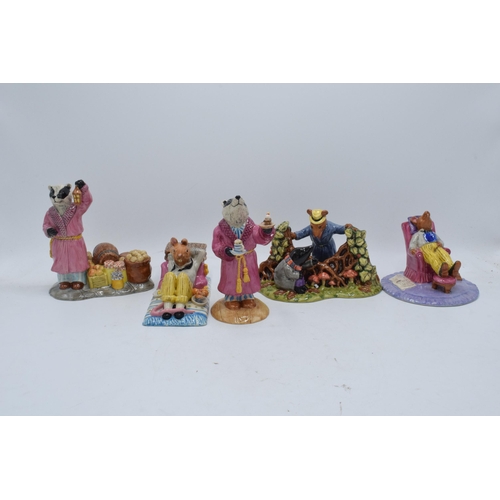 115 - A collection of Royal Doulton Wind in the Willows figures to include Who is it this time? WW6, Badge... 