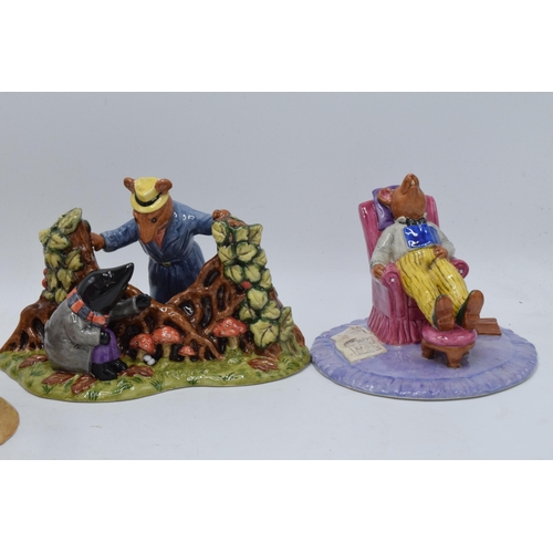 115 - A collection of Royal Doulton Wind in the Willows figures to include Who is it this time? WW6, Badge... 